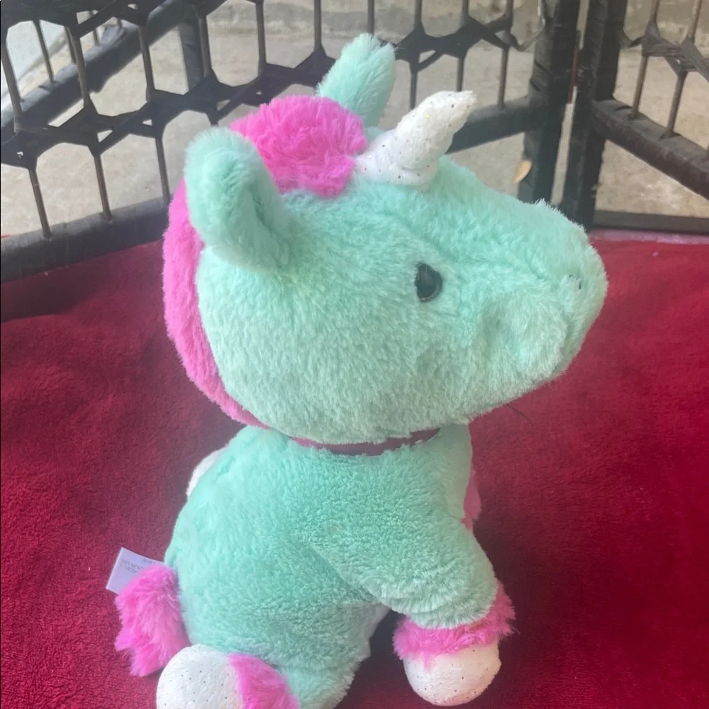 Charming‎ Mint Unicorn Plush with Pink Details